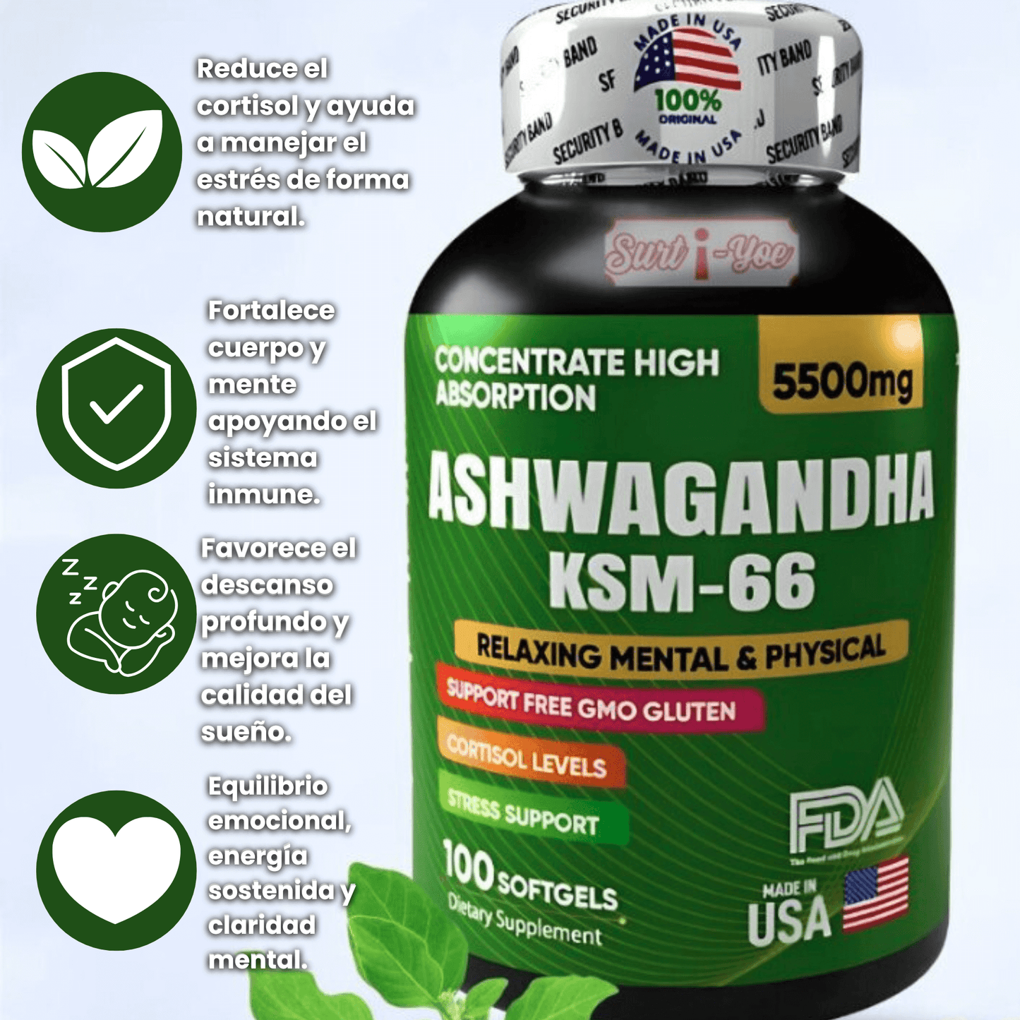Ashwagandha + Resveratrol CalmVital™️ | Energía Natural, Mente Serena