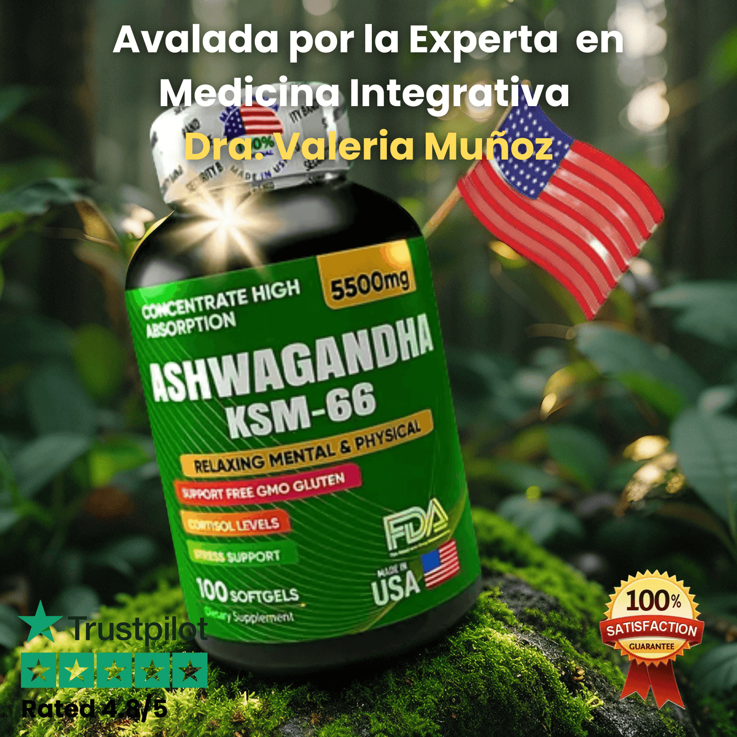 Ashwagandha + Resveratrol CalmVital™️ | Energía Natural, Mente Serena