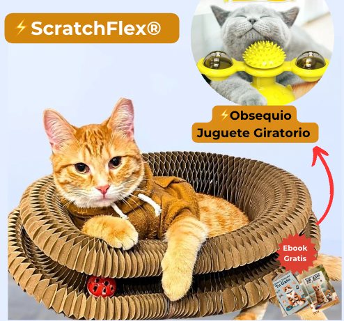 ScratchFlex® | Rascador Versátil y Seguro Para Gatos