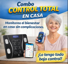 Combo Salud Inteligente 3 en 1 | Báscula + Oxímetro + Tensiómetro de Brazo
