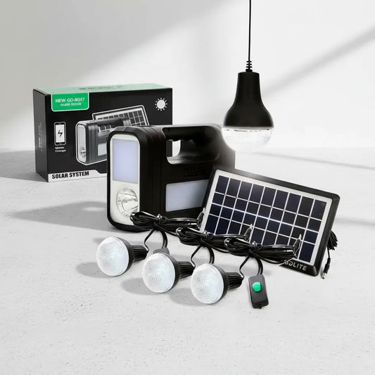 Ayuda en la Emergencia 🇨🇴 | Kit Solar JB-2168: Panel Solar + Lámpara para Iluminación de Emergencia