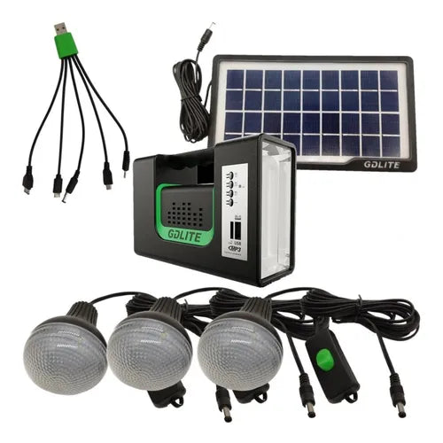 Ayuda en la Emergencia 🇨🇴 | Kit Solar JB-2168: Panel Solar + Lámpara para Iluminación de Emergencia