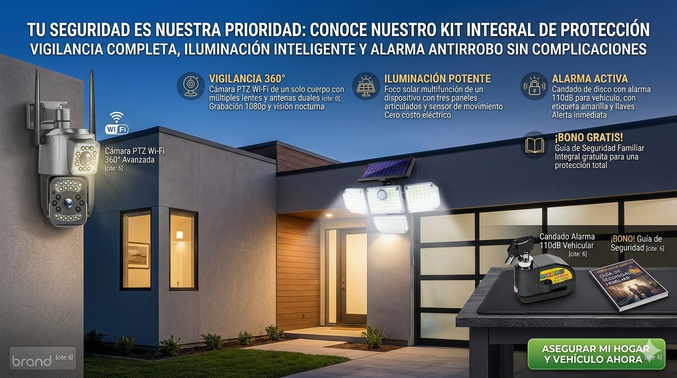 Guardian 360 Pro™ | Protege tu casa y tu moto en menos de 5 minutos (sin cables)
